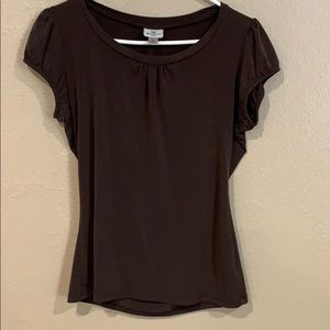Worthington brown stretch blouse M